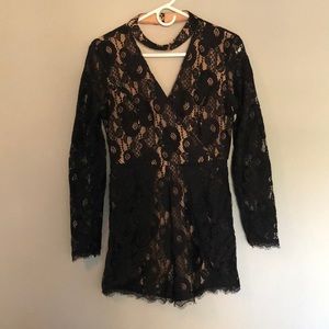 Lacy black romper